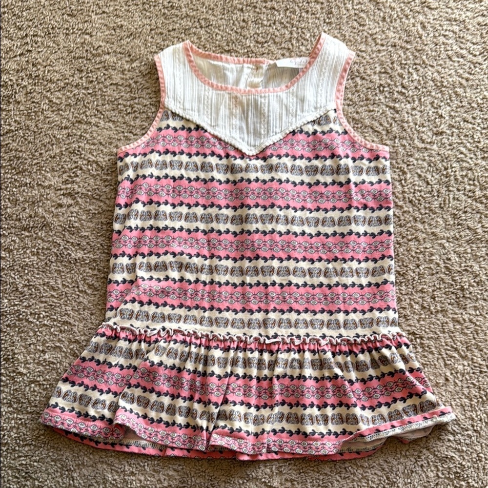 Matilda Jane Pink and White Patterned Kids Top